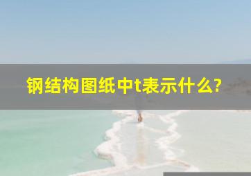 钢结构图纸中t表示什么?