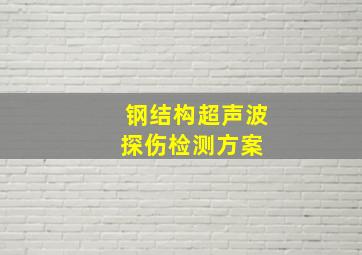 钢结构超声波探伤检测方案 