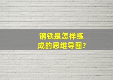 钢铁是怎样练成的思维导图?