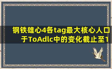 钢铁雄心4各tag最大核心人口于ToAdlc中的变化(截止至1.14.2...