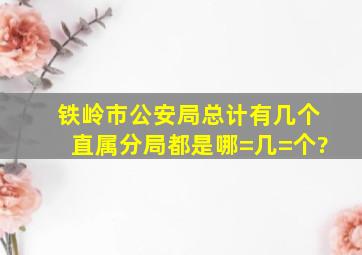 铁岭市公安局总计有几个直属分局,都是哪=几=个?