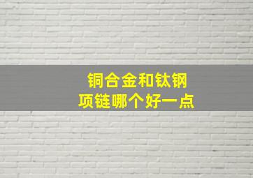 铜合金和钛钢项链哪个好一点