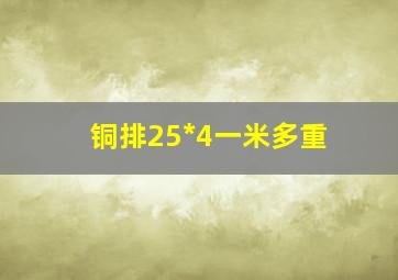 铜排25*4一米多重