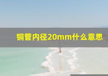 铜管内径20mm什么意思