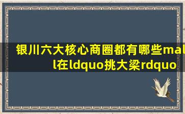 银川六大核心商圈,都有哪些mall在“挑大梁”