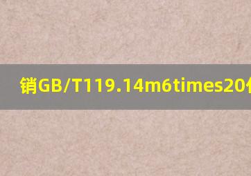 销GB/T119.14m6×20什么意思(