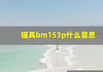 锚具bm153p什么意思