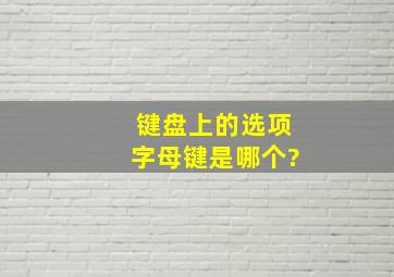 键盘上的选项字母键是哪个?