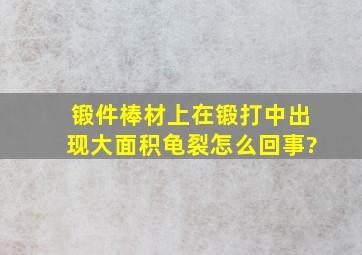 锻件棒材上在锻打中出现大面积龟裂怎么回事?