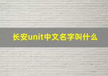 长安unit中文名字叫什么