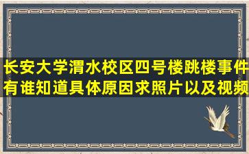 长安大学渭水校区四号楼跳楼事件有谁知道具体原因,求照片以及视频。