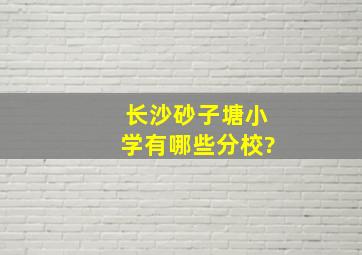 长沙砂子塘小学有哪些分校?