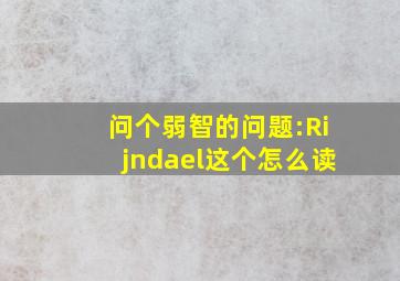 问个弱智的问题:Rijndael这个怎么读