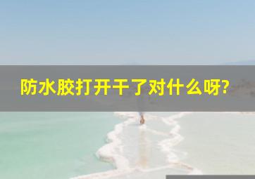 防水胶打开干了对什么呀?