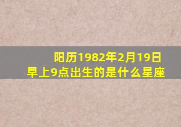 阳历1982年2月19日早上9点出生的是什么星座