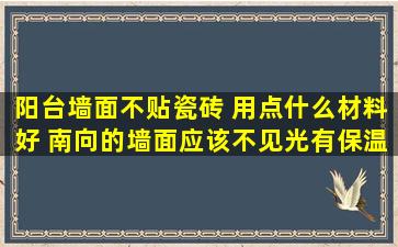 阳台墙面不贴瓷砖 用点什么材料好 南向的墙面应该不见光有保温层 木...