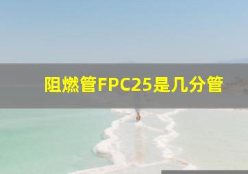 阻燃管FPC25是几分管