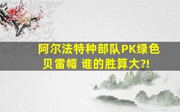 阿尔法特种部队PK绿色贝雷帽 谁的胜算大?!