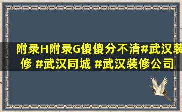 附录H附录G傻傻分不清#武汉装修 #武汉同城 #武汉装修公司 #武汉...