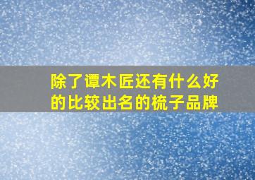 除了谭木匠,还有什么好的比较出名的梳子品牌