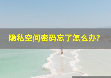 隐私空间密码忘了怎么办?