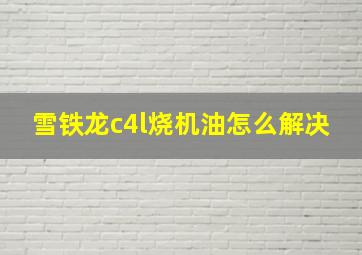 雪铁龙c4l烧机油怎么解决