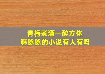 青梅煮酒一醉方休 韩脉脉的小说有人有吗