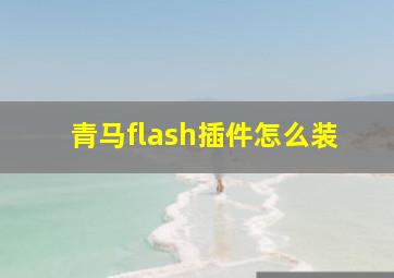 青马flash插件怎么装