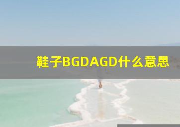 鞋子BGDAGD什么意思