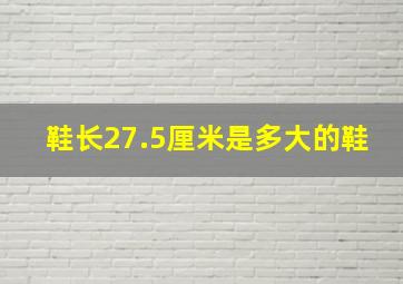 鞋长27.5厘米是多大的鞋