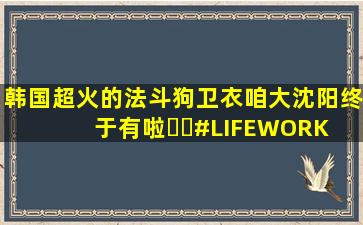 韩国超火的法斗狗卫衣咱大沈阳终于有啦❗️。#LIFEWORK 