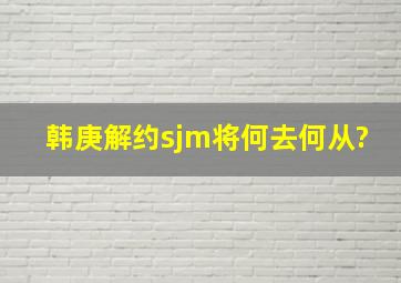 韩庚解约,sjm将何去何从?