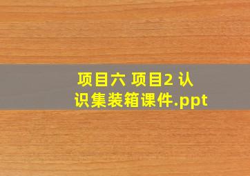 项目六 项目2 认识集装箱课件.ppt