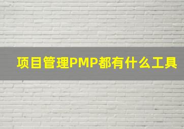 项目管理PMP都有什么工具(