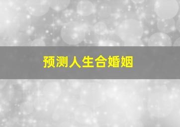 预测人生合婚姻