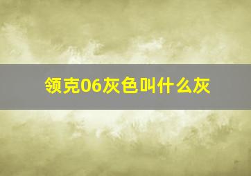 领克06灰色叫什么灰