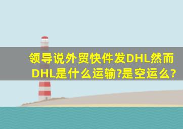领导说外贸快件发DHL,然而DHL是什么运输?是空运么?