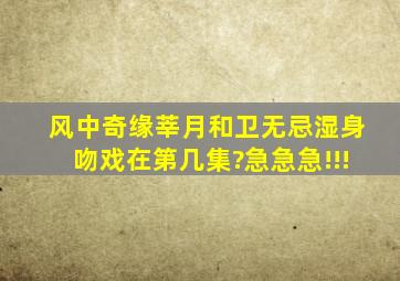 风中奇缘莘月和卫无忌湿身吻戏在第几集?急急急!!!