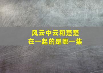 风云中云和楚楚在一起的是哪一集