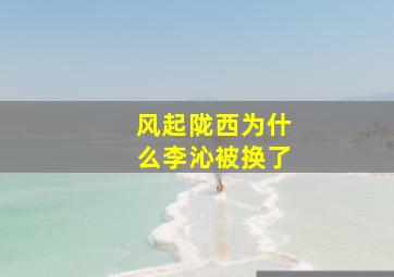 风起陇西为什么李沁被换了