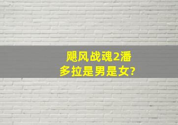 飓风战魂2潘多拉是男是女?