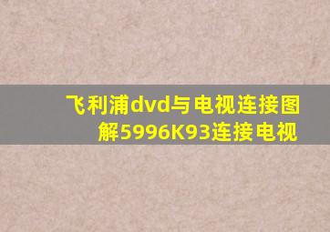飞利浦dvd与电视连接图解5996K93连接电视