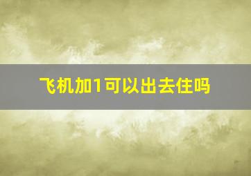 飞机加1可以出去住吗