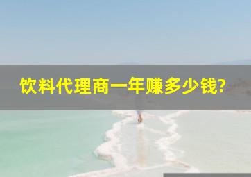 饮料代理商一年赚多少钱?