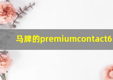 马牌的premiumcontact6 ssr?