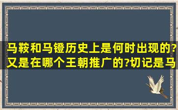 马鞍和马镫历史上是何时出现的?又是在哪个王朝推广的?切记是马鞍和...