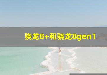 骁龙8+和骁龙8gen1