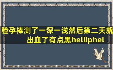 验孕棒测了一深一浅然后第二天就出血了有点黑……是怎么回事(假...