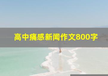 高中痛感新闻作文800字