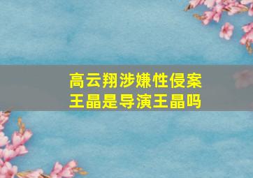 高云翔涉嫌性侵案王晶是导演王晶吗